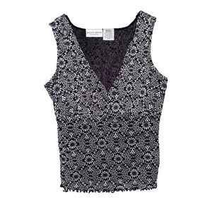 Jaclyn Smith Floral Sheer Tank Top Size M